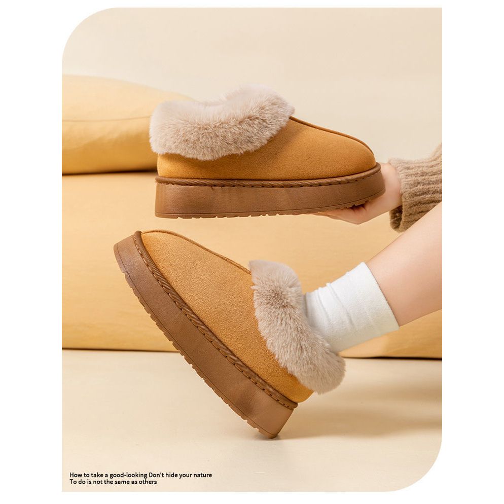 Bốt lông cổ bồng siêu ấm – slip-on tiện lợi, đế cao su bám tốt, phối đồ cực xinh
