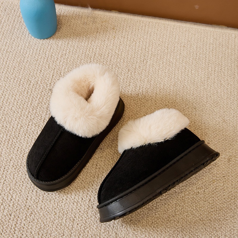 Bốt lông cổ bồng siêu ấm – slip-on tiện lợi, đế cao su bám tốt, phối đồ cực xinh
