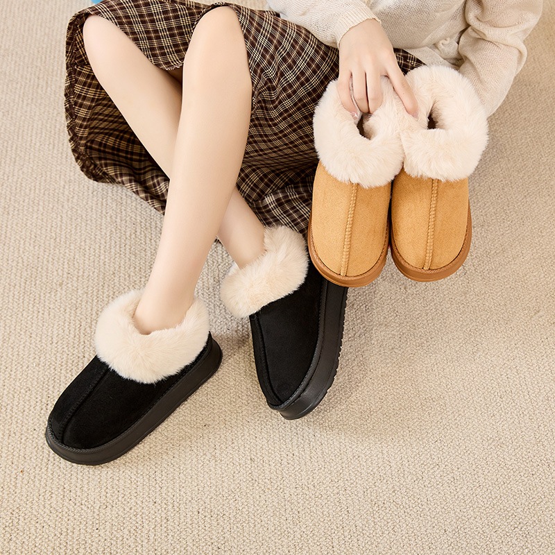 Bốt lông cổ bồng siêu ấm – slip-on tiện lợi, đế cao su bám tốt, phối đồ cực xinh