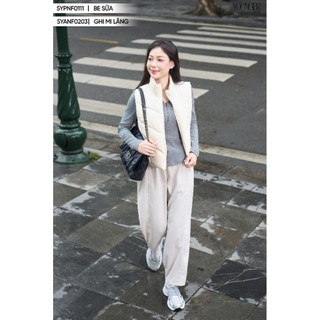 5YPNF01Áo phao gile nữ Boxy YOUNGER BY CARDINA  chất liệu gió chần bông 5YPNF01