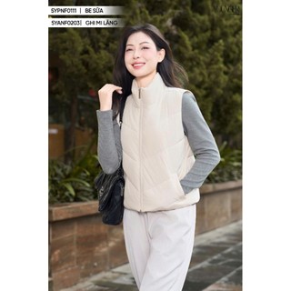5YPNF01Áo phao gile nữ Boxy YOUNGER BY CARDINA  chất liệu gió chần bông 5YPNF01