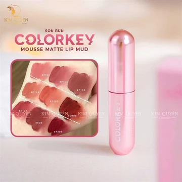 [Tặng mút Colorkey] COLORKEY Son bùn Mousse Matte Lip Mud