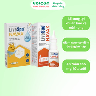 LiveSpo NAVAX – bào tử lợi khuẩn giúp giảm viêm tai-mũi-họng & hỗ trợ hô hấp cho trẻ & người lớn