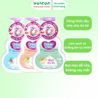 Bọt tắm gội em bé Bobby Chan 2in1 dịu nhẹ, sạch sâu, dưỡng ẩm, an toàn cho làn da nhạy cảm