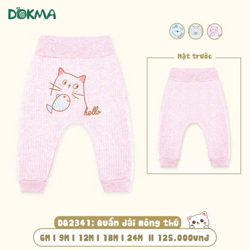 (8-13kg) Quần Dài Bé Trai Mông Thú Bo Gấu Ngộ Nghĩnh Dokma DQ1867 DQ1856 DQ2341