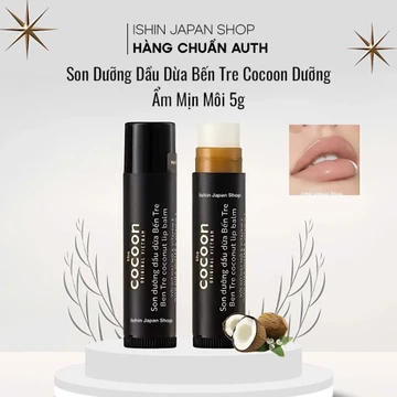 Son Dưỡng Dầu Dừa Bến Tre Cocoon Dưỡng Ẩm Mịn Môi 5g - Ishin Japan Shop