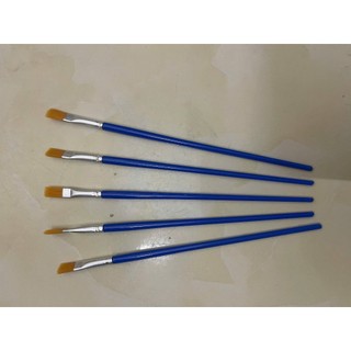 Set 5 Cọ Vẽ Màu Nước Tô Tượng Cán Nhựa Đầu Cọ Bằng Nylon