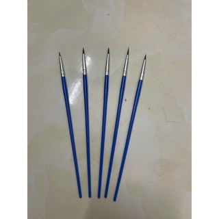 Set 5 Cọ Vẽ Màu Nước Tô Tượng Cán Nhựa Đầu Cọ Bằng Nylon
