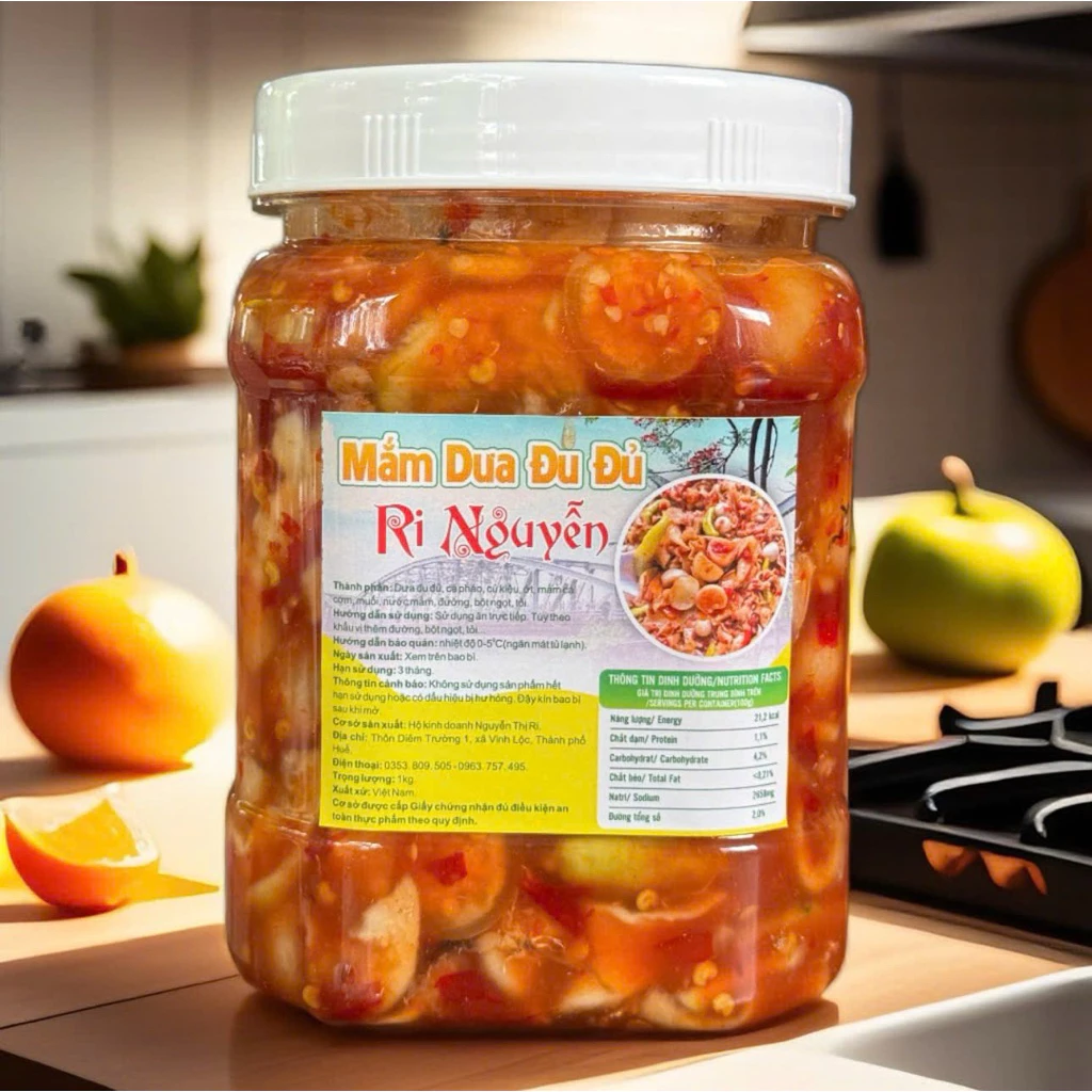 [ Mã 1kg ] Mắm Dưa Đu Đủ Thập Cẩm Chính Hiệu Huế Ri Nguyễn