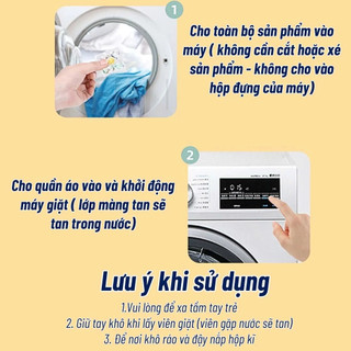 Hộp 80 Viên Giặt Quần Áo 5D, Không Gây Kích Ứng Da, Phù Hợp Với Mọi Loại Máy Giặt