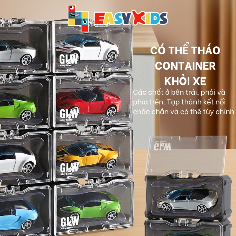 Xe Tải Đồ Chơi Container Chở Hàng Tỷ Lệ Kích Cỡ 1:40 Nhiều Mẫu Kèm Xe Mini Phụ Kiện