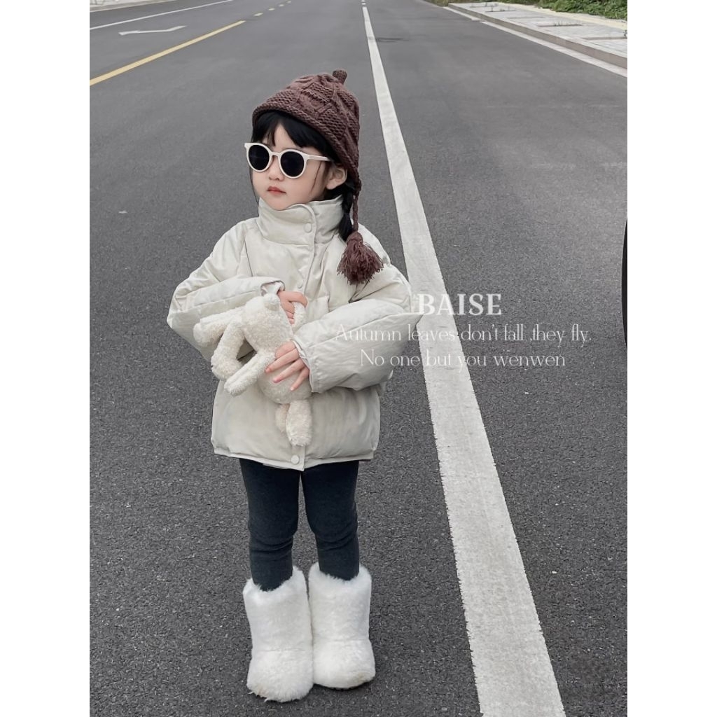 Mũ len trẻ em dệt tay có dây buộc tai tua rua giữ ấm mùa đông phong cách Hàn Quốc cho bé trai bé gái