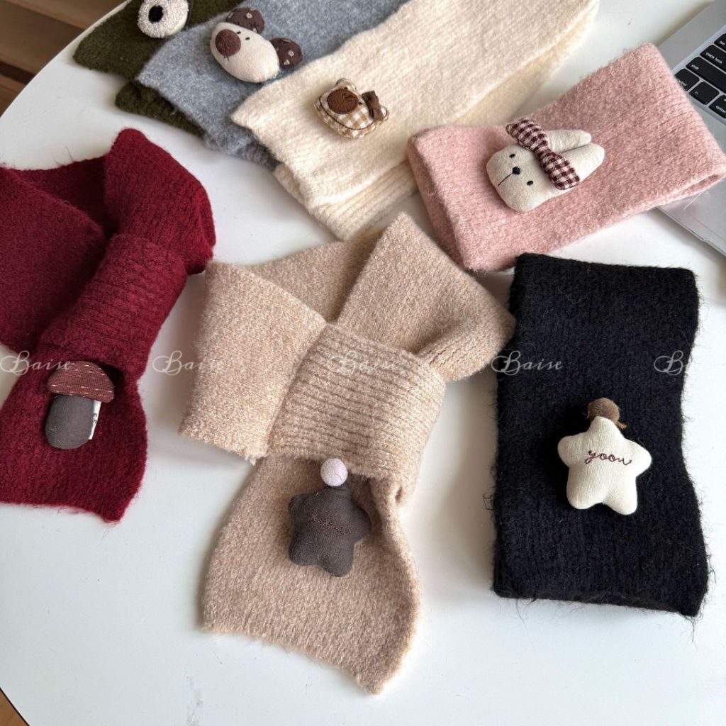🧣 KHĂN LEN MÙA ĐÔNG CHO BÉ GẮN THÚ DỄ THƯƠNG – CHẤT LEN MỀM MỊN, GIỮ ẤM CỔ HIỆU QUẢ