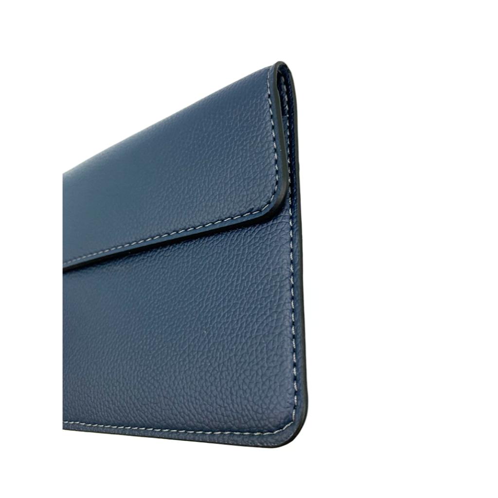 (Hỗ Trợ Dập Logo Hãng) Ví Da Đựng Giấy Tờ Đăng Kiểm Xe Ô Tô Mẫu 01 - Xanh Navy VDK-PU01-NN