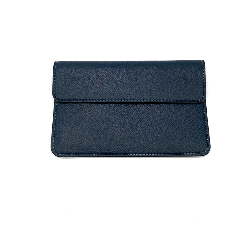 (Hỗ Trợ Dập Logo Hãng) Ví Da Đựng Giấy Tờ Đăng Kiểm Xe Ô Tô Mẫu 01 - Xanh Navy VDK-PU01-NN
