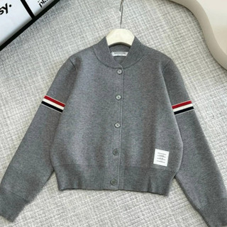 Áo Khoác Cadigan, Áo Nỉ Cardigan nữ  Cổ Tròn Tay Kẻ Dễ Thương Phong Cách  Hàn Quốc Nhẹ Nhàng Chất vải nỉ hai da mềm mịn