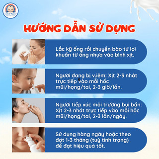 Xịt Vệ Sinh Tai Mũi Họng LiveSpo Navax Giảm Nghẹt Mũi Bổ Sung Lợi Khuẩn Hỗ Trợ Hô Hấp 10 Ống x 4ml