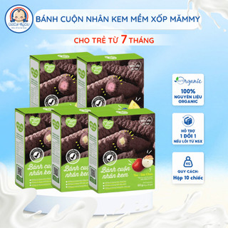 Bánh Cuộn Nhân Kem Mềm Xốp Cho Bé Từ 7 Tháng Mămmy Giàu Dinh Dưỡng Dễ Tan Béo Ngậy Hộp 10 Chiếc