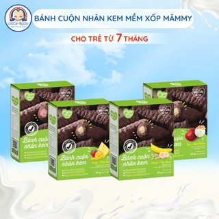 Bánh Cuộn Nhân Kem Mềm Xốp Cho Bé Từ 7 Tháng Mămmy Giàu Dinh Dưỡng Dễ Tan Béo Ngậy Hộp 10 Chiếc