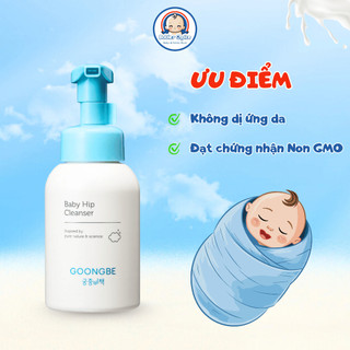 Bọt Rửa Mông Cho Trẻ Sơ Sinh Goongbe Baby Hip Cleanser Làm Sạch Dịu Nhẹ Dưỡng Ẩm Giảm Kích Ứng 300ml