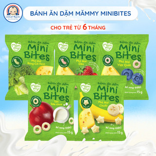 Bánh Ăn Dặm Cho Trẻ Từ 6 Tháng Mămmy Minibites Mềm Xốp Giảu Dinh Dưỡng Giúp Bé Tập Cầm Nắm 15g