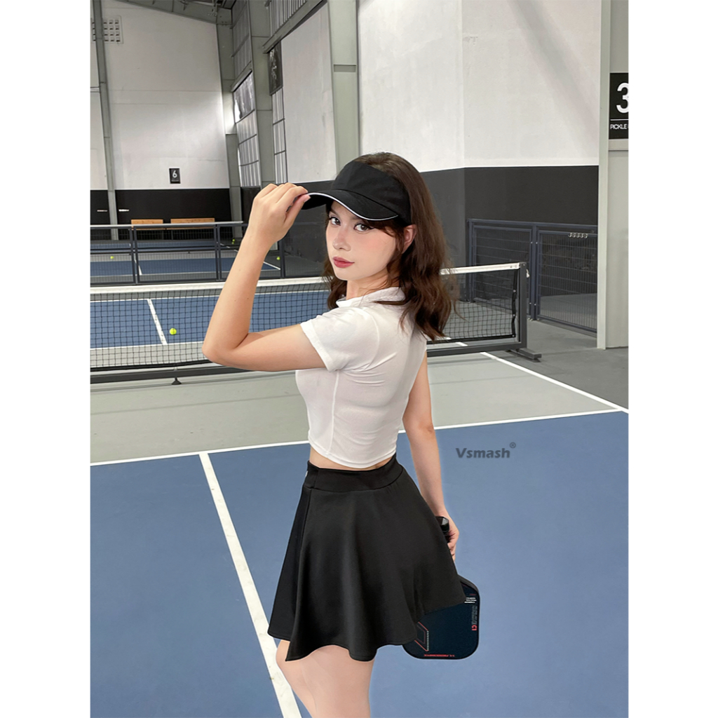 Váy Cầu Lông Vsmash Sportwear “SKRT 07 PURE ACE" Form xòe 2 Lớp Chất poly cao cấp, Mềm Mại, Co Giãn 4 chiều