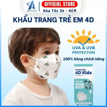 Khẩu Trang Cho Bé Famapro 4d Kids Ánh Sao Trẻ Em Dịu Da Thoáng Khí Khẩu Trang Em Bé Bé Trai Bé Gái An Toàn Khi Ra Ngoài