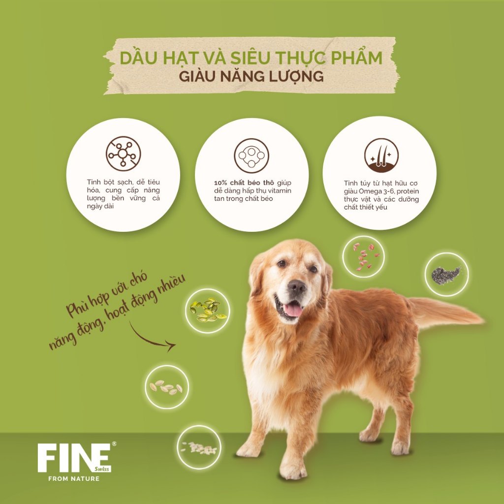 [1.36KG] FINE DOG - Thức ăn hữu cơ cao cấp dành cho chó