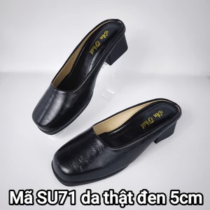 Giày hở gót Sục nữ da thật cao cấp 5cm sục nữ trung niên AN PHÁT SU71