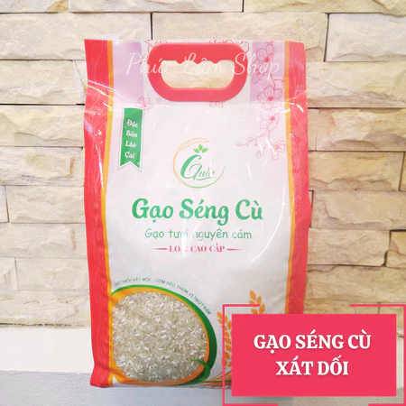 Gạo séng cù xát dối, gạo tươi nguyên cám chuẩn bao bì, ăn mềm dẻo tốt sức khỏe, gạo trắng cao cấp