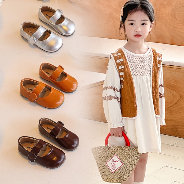 Giày da bé gái Mary Jane ngọt ngào, giày công chúa Lolita, làm từ chất liệu PU mềm mại