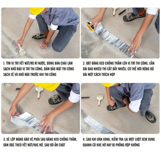 Băng dán keo dán tường chống thấm nước, siêu dính chắc chắn, chống dột, chịu nhiệt cao, ứng dụng linh hoạt