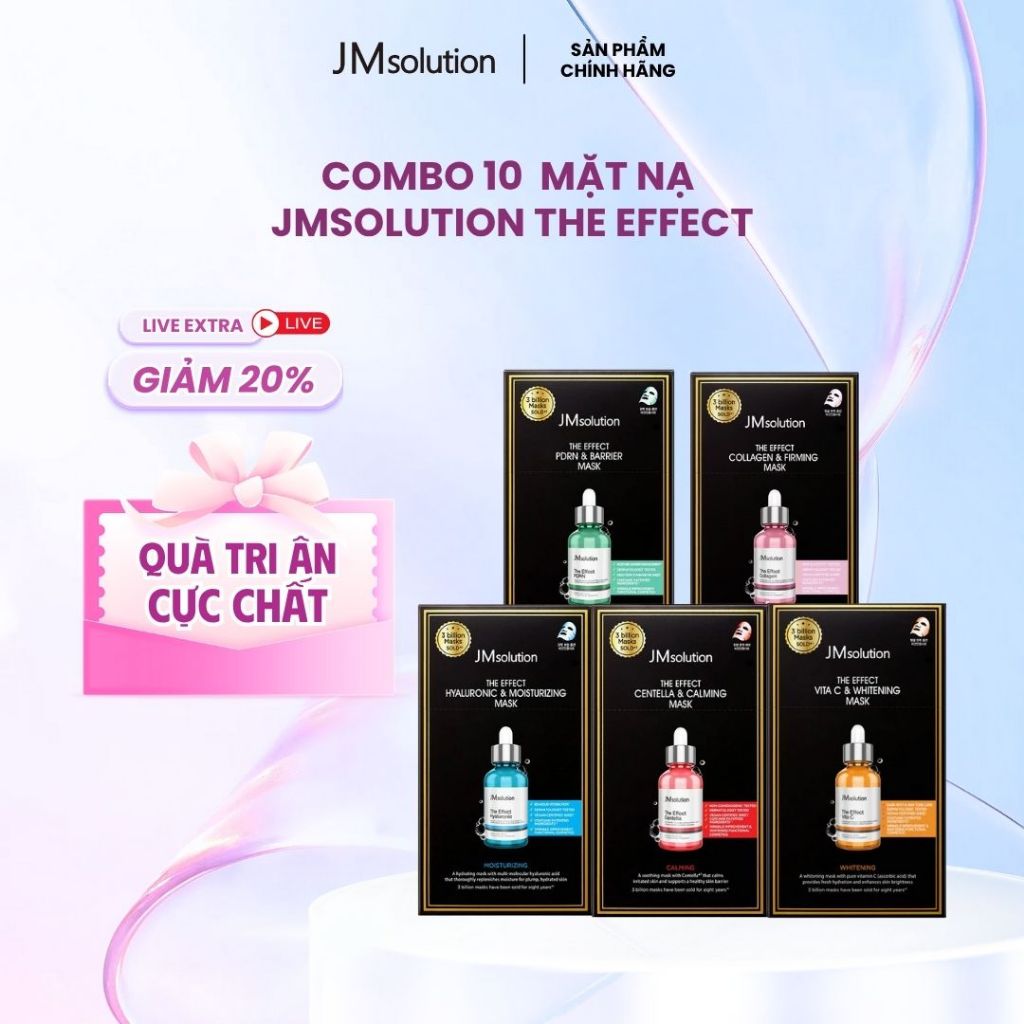 COMBO 10 Mặt Nạ Hỗ Trợ Nuôi Dưỡng Da JMSolution The Effect 24ml x 10 - JMSolution