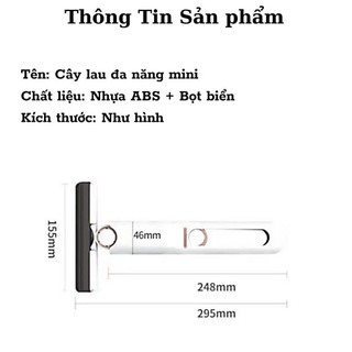 Cây Lau Kính Gạt Nước YATASMART - Dùng Để Lau Bàn Bếp Tự Vắt Thông Minh Bọt Biển Siêu Thấm Hút