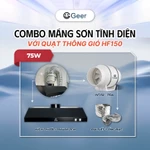 Combo hút khói bếp sơn tĩnh điện GEER HF150/75W chính hãng – Máng hút khói và quạt hút mùi công suất lớn, chạy êm — ảnh 4