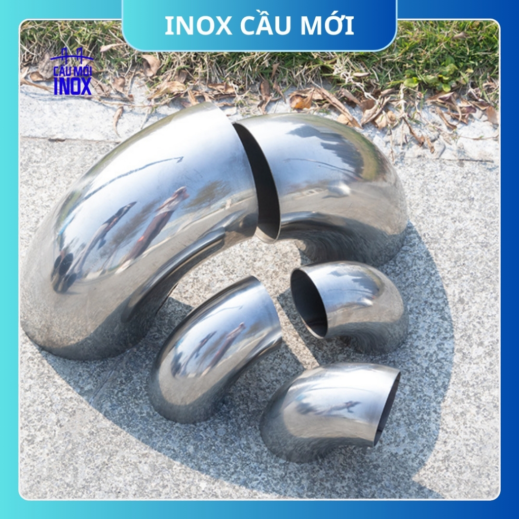 Cút inox 304 dày 1.2mm/1.5mm - Co inox 90 độ phi 50mm/60mm/76mm/89mm hàng loại 1 chất lượng cao