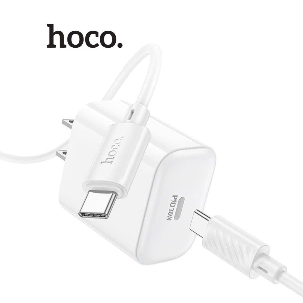 Bộ sạc nhanh 30W Hoco C76 Pro type-c to type-c. bao gồm 1 củ + 1 cáp sạc nhanh 30w