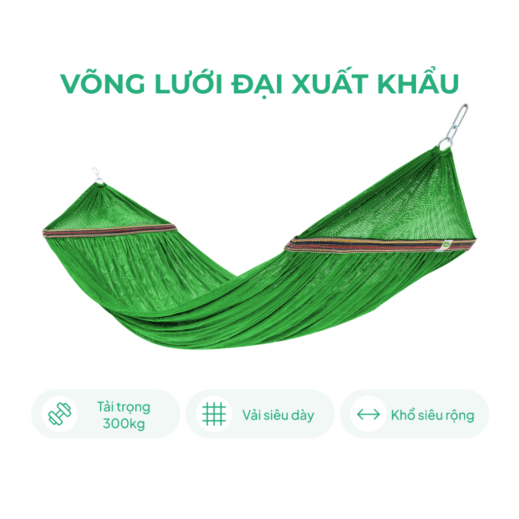 [Hỏa tốc] Võng lưới xuất khẩu cán thép Lâm Tùng cao cấp 2 lớp khổ rộng thoáng mát siêu bền