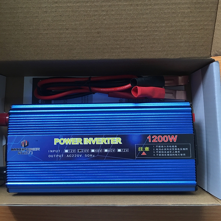 Bộ đổi điện 24v 220v MAXIPOWER 1200W linh kiện chất lượng cao, ruột lõi đồng