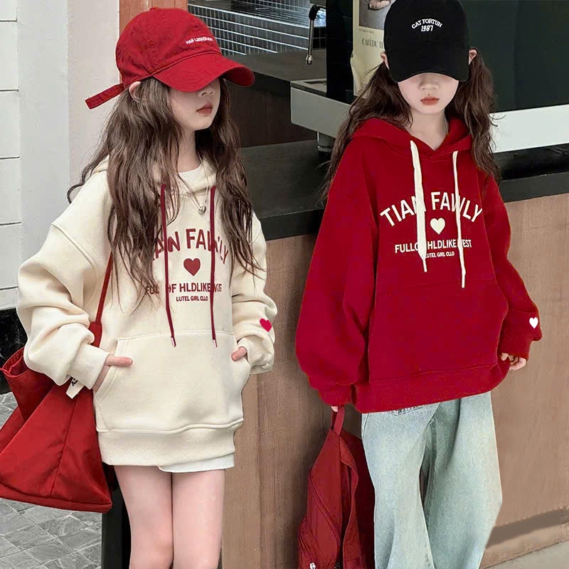 Áo nỉ mũ 2 lớp TIAN FAWLY cho bé gái size đại BEESHOP D25089