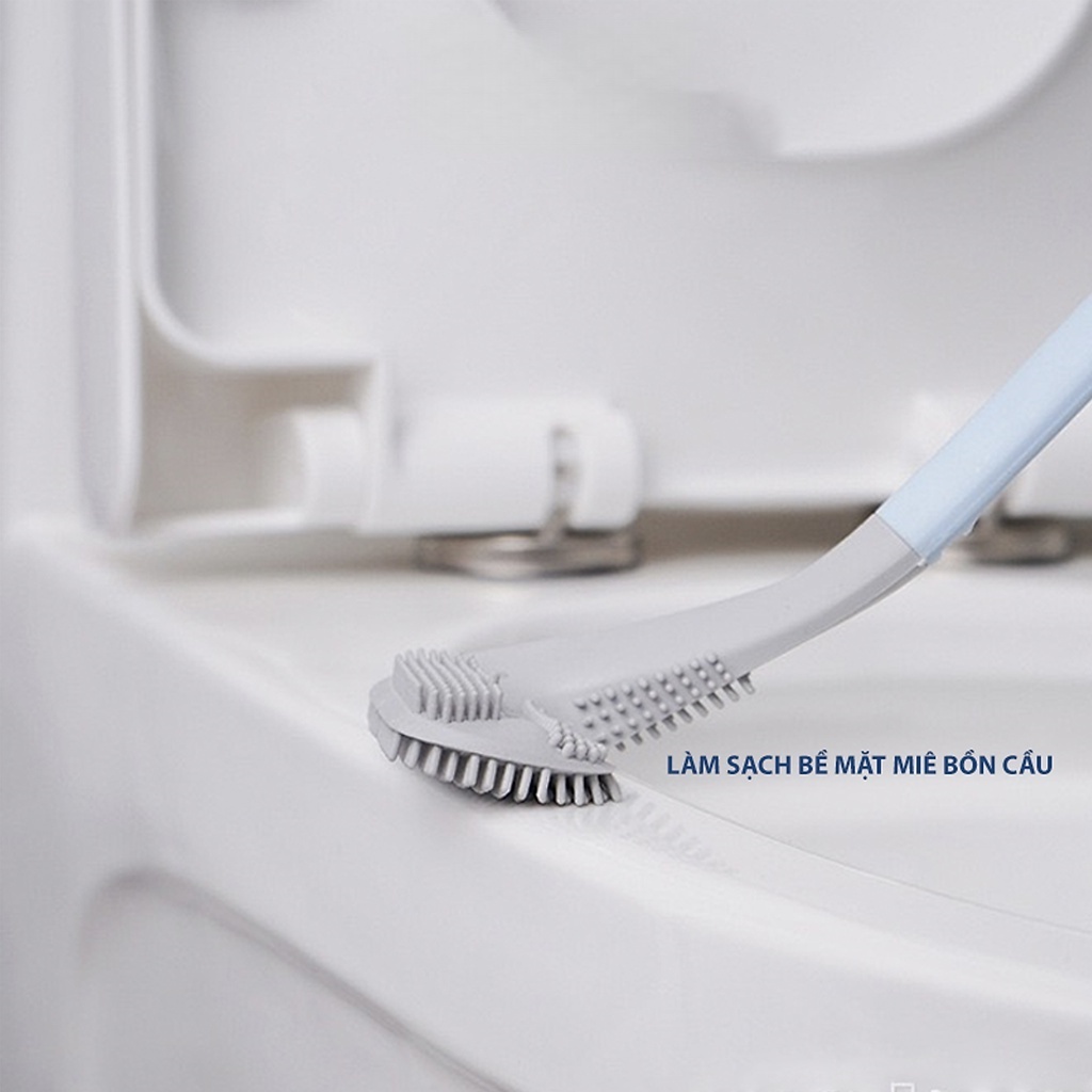 Cây Cọ Vệ Sinh Bồn Cầu Bằng Silicon - Chống Dính, Khô Nhanh & Thiết Kế Tiện Lợi