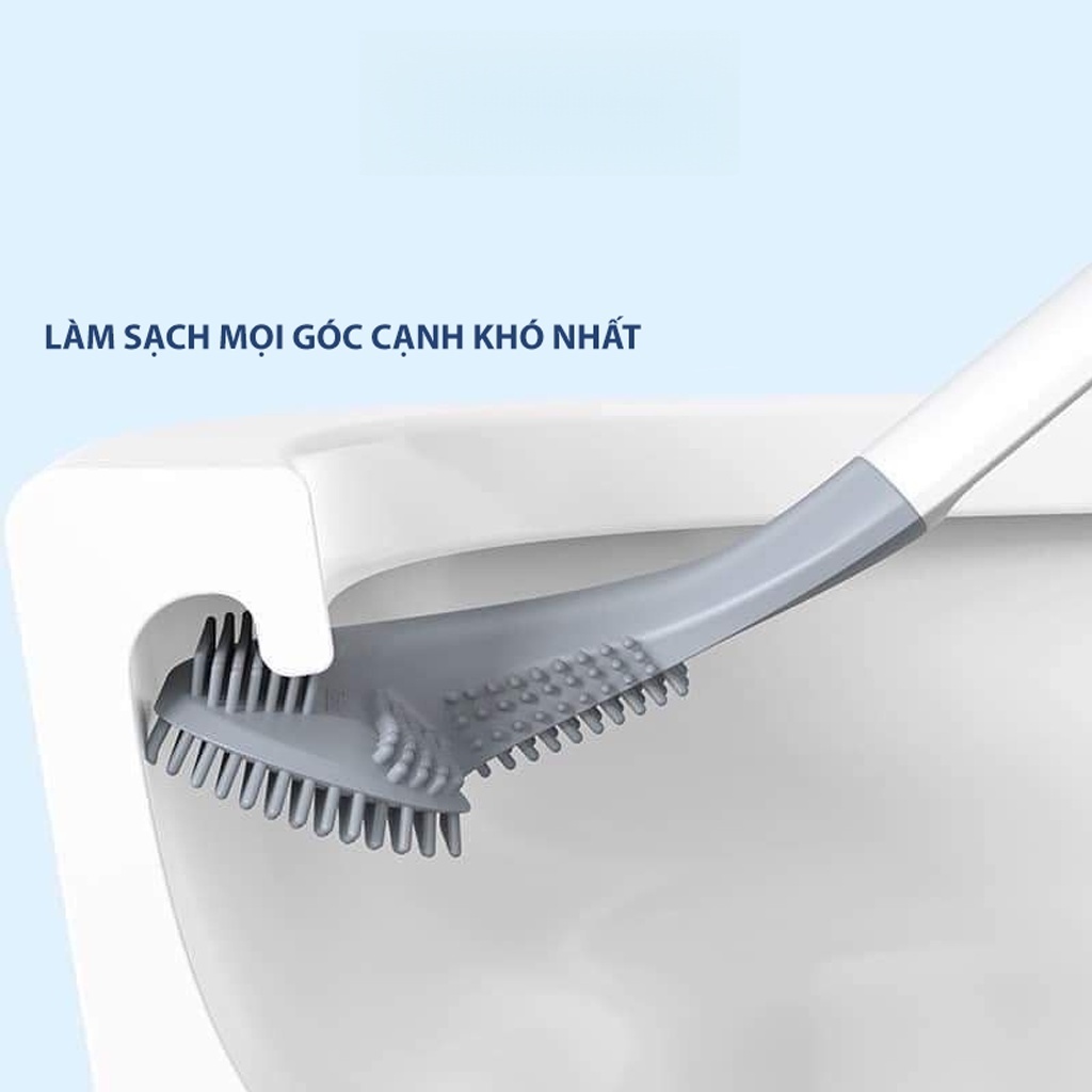Cây Cọ Vệ Sinh Bồn Cầu Bằng Silicon - Chống Dính, Khô Nhanh & Thiết Kế Tiện Lợi