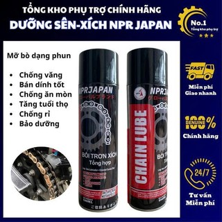 Dưỡng sên xe máy - Mỡ bò xịt bôi trơn chi tiết cơ khí chống rỉ sét chính hãng NPR