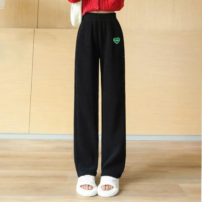 Quần nhung suông thêu tim cho bế gái size đại BEESHOP D25092