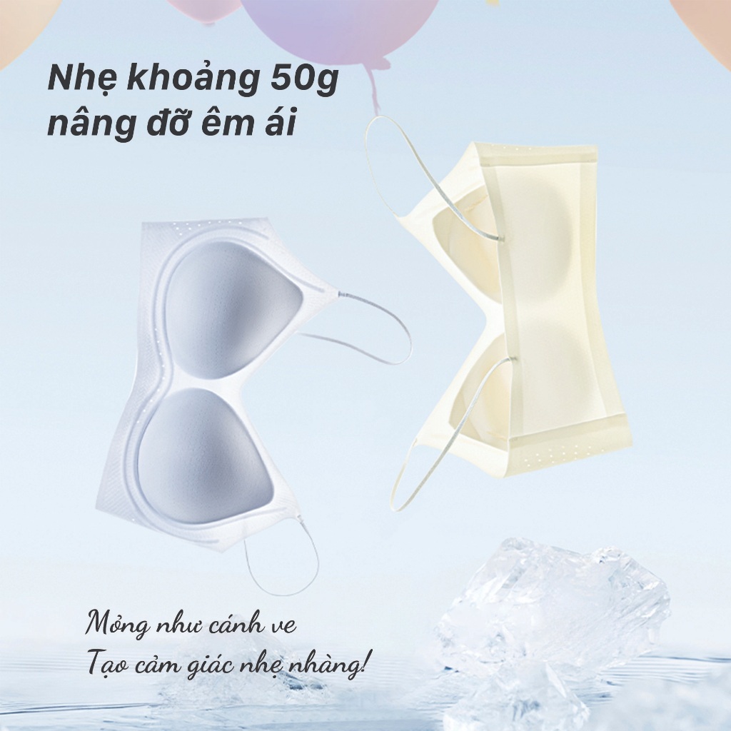 COMBO 2 Áo Ngực Tàng Hình Đúc Su Unilove Nâng V1, Không Lộ Viền Không Gọng, Áo Lót Kháng Khuẩn- 2219