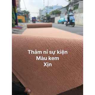 Thảm Nỉ Sự Kiện Màu Kem Combo 20m-100m2 Trải Sân Khấu Rạp Cưới Văn Phòng Bền Đẹp Chất Liệu Khổ Rộng 2m
