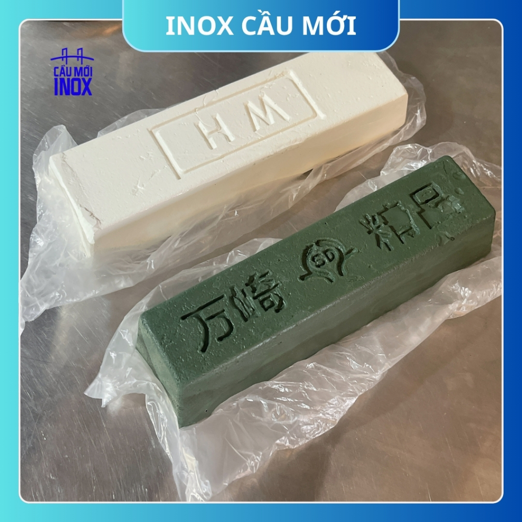 Sáp (lơ) đánh bóng inox cao cấp – lơ xanh, lơ trắng sáng bóng bề mặt hiệu quả