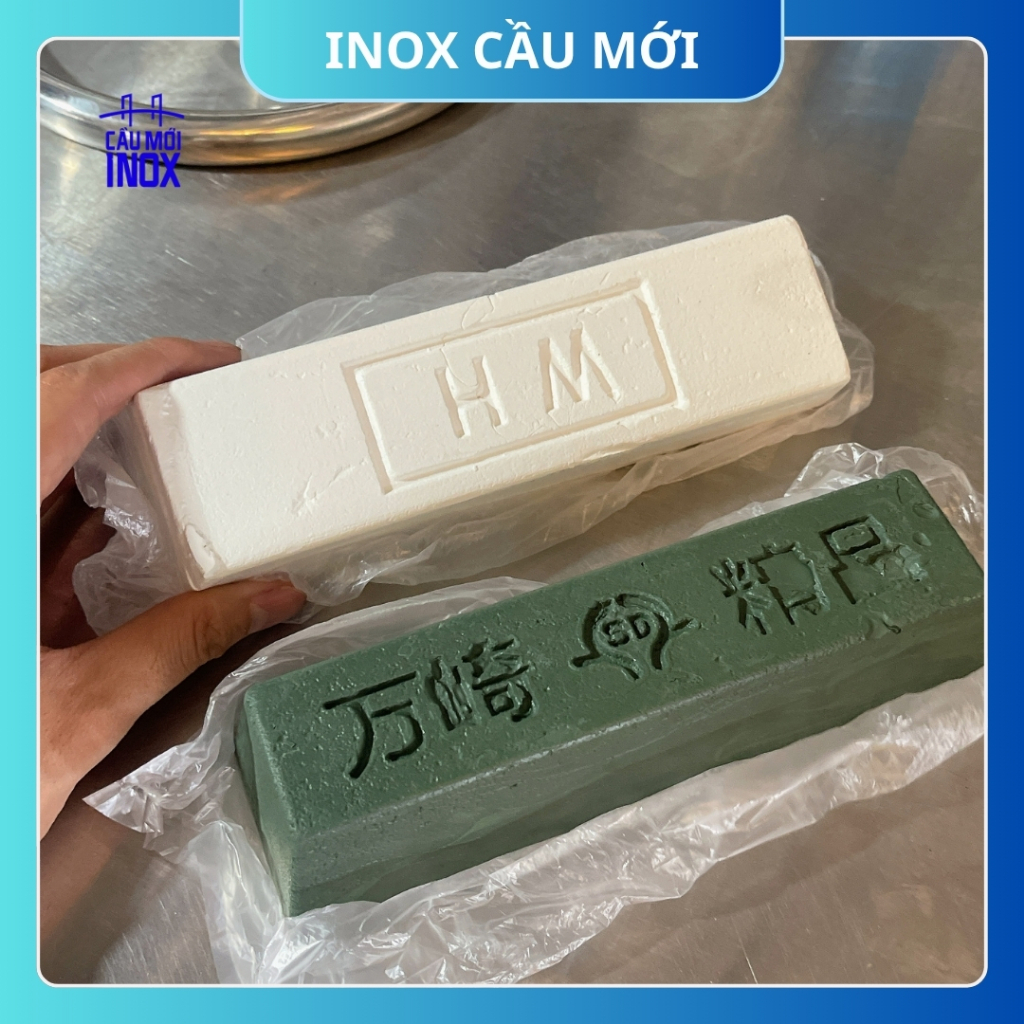 Sáp (lơ) đánh bóng inox cao cấp – lơ xanh, lơ trắng sáng bóng bề mặt hiệu quả