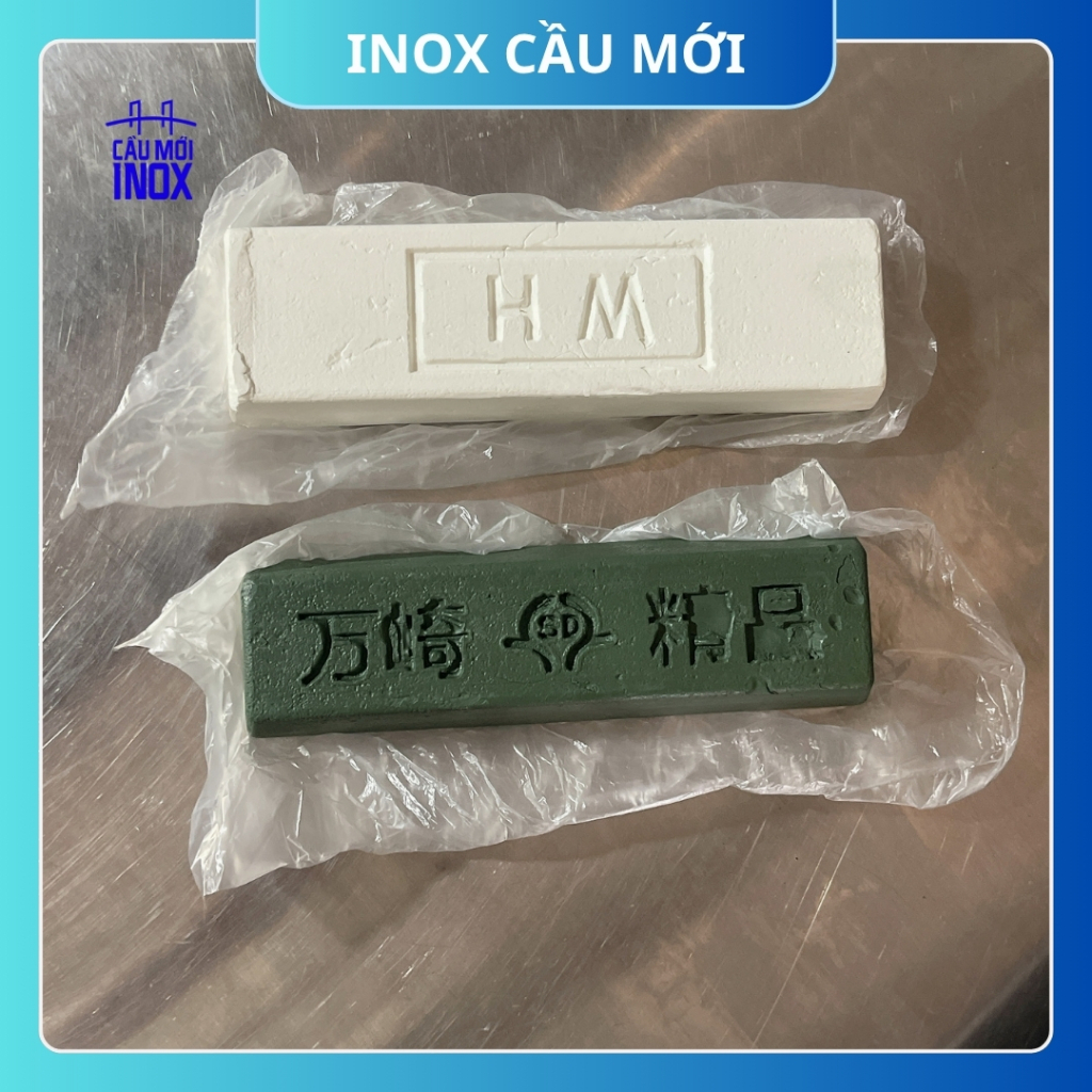 Sáp (lơ) đánh bóng inox cao cấp – lơ xanh, lơ trắng sáng bóng bề mặt hiệu quả