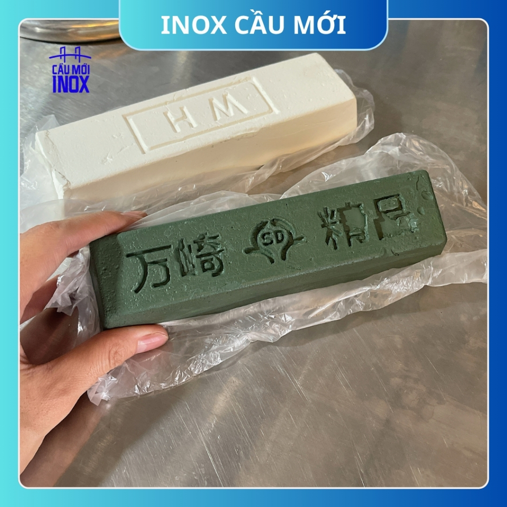 Sáp (lơ) đánh bóng inox cao cấp – lơ xanh, lơ trắng sáng bóng bề mặt hiệu quả
